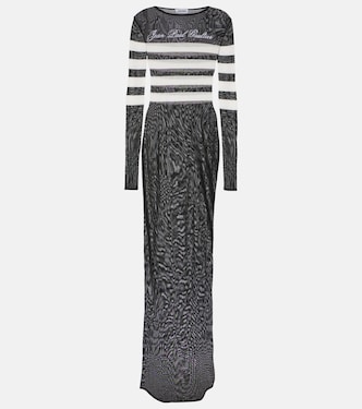 Maxikleid Marinière aus Mesh | Jean Paul Gaultier