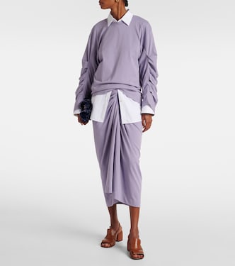 Jupe midi en jersey de coton | Dries Van Noten