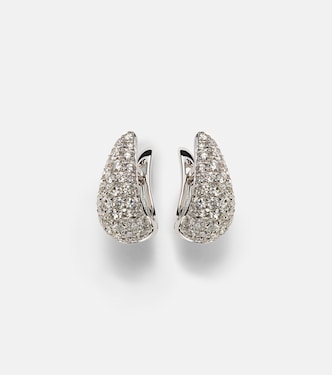 Orecchini Claw in oro bianco 18kt con diamanti | Anita Ko