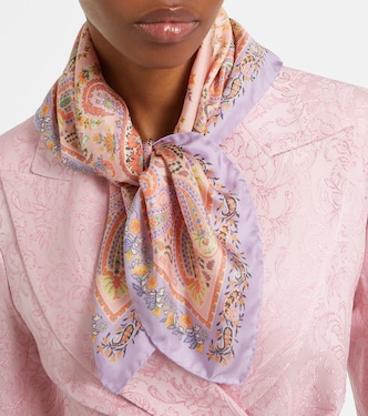 Foulard in twill di seta con stampa | Etro