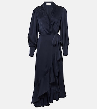 Wickelkleid aus Seidensatin | Zimmermann