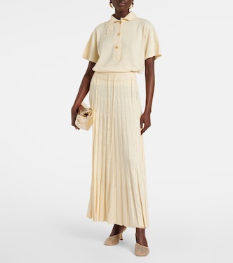Gonna lunga in lino e seta | Christopher Esber