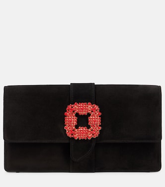 Capri embellished suede clutch | Manolo Blahnik