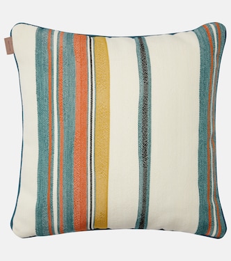 Striped cotton jacquard cushion | Etro