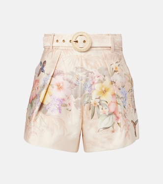 Bedruckte High-Rise Shorts Illuminate | Zimmermann