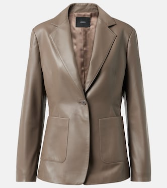 Leather single-breasted blazer | Joseph