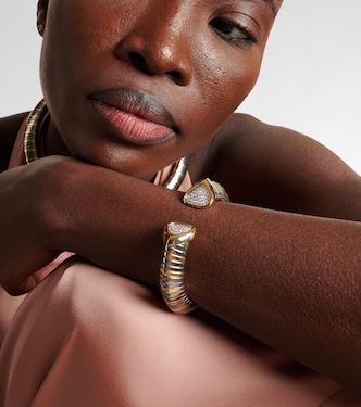 Trisola 18kt gold bracelet with diamonds | Marina B
