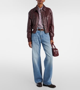 Camicia in popeline di cotone a righe | Brunello Cucinelli