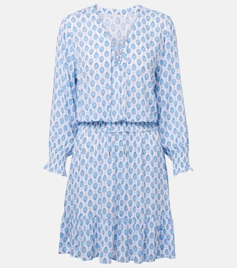 La Croisette printed shirred minidress | Heidi Klein