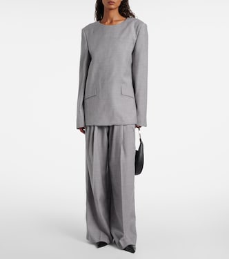 Wool-blend wide-leg pants  | Entire Studios