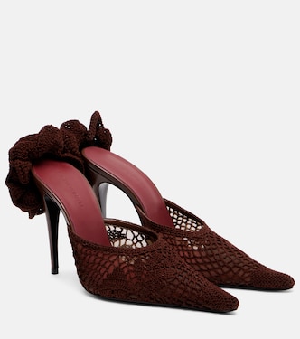 Floral-appliqué crochet mules | Magda Butrym