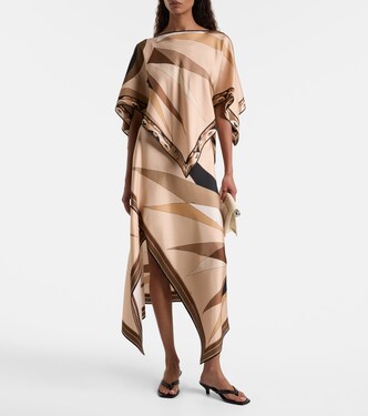 Hawaii silk satin cape | Pucci