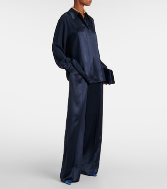 Dijon silk satin wide-leg pants | Joseph