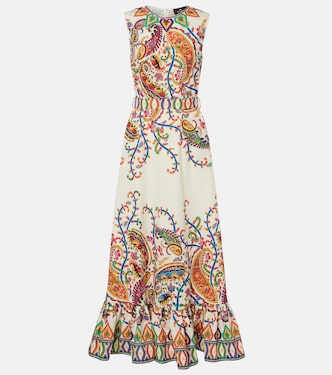 Belted printed cotton maxi dress | Etro