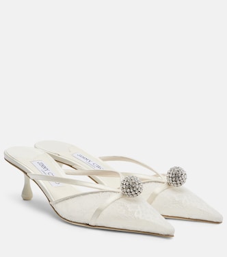 Mules Sana en dentelle à ornements | Jimmy Choo