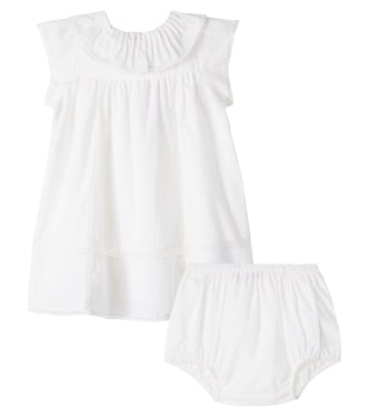 Baby Lenou lace-trimmed cotton dress | Bonpoint