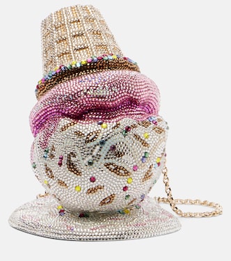 Upside Down Cone Oops embellished clutch | Judith Leiber Couture