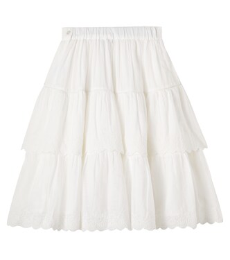 Lavona embroidered tiered cotton skirt | Bonpoint