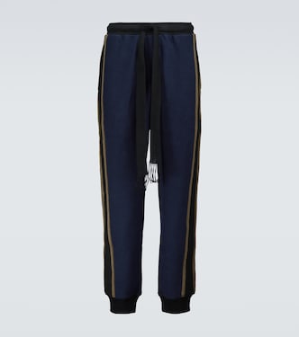 Striped cotton fleece sweatpants | Loewe