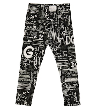 Printed stretch-cotton pants | Dolce&Gabbana Kids