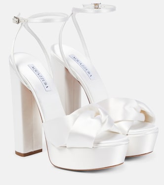 Olie 140 satin platform sandals | Aquazzura