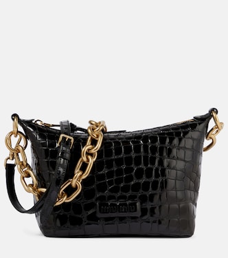 Borsa a spalla Small in pelle stampata | Miu Miu