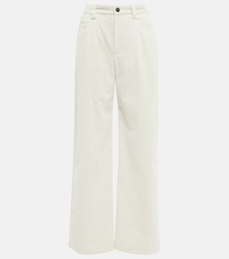 Pantalon à taille haute en velours | Brunello Cucinelli