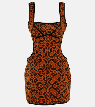 Jacquard cutout cotton minidress | Marine Serre