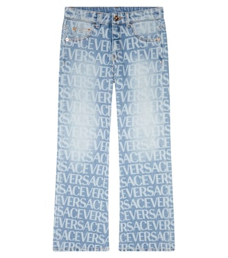 Logo flared jeans | Versace Kids