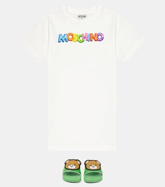 Vestido de jersey en mezcla de algodón | Moschino Kids