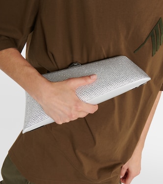 Clutch Long Night in pelle con cristalli | The Attico