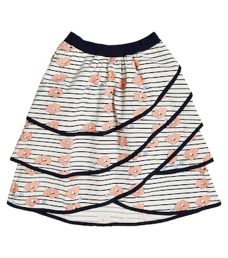 Falda de algodón a rayas | Mini Rodini