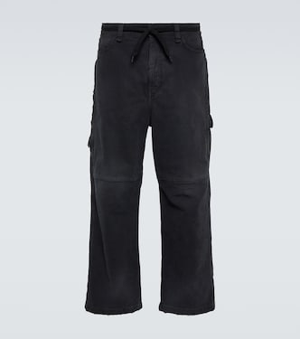 Mid-rise cropped cotton canvas pants | Balenciaga