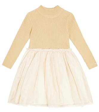 Abito Lotus in misto lana e tulle | Donsje
