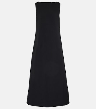 Rhea open-back wool-blend gown | The Row