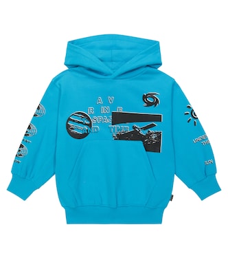 Maxx printed cotton jersey hoodie | Molo