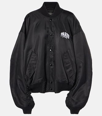 Giacca varsity Paris in raso | Balenciaga