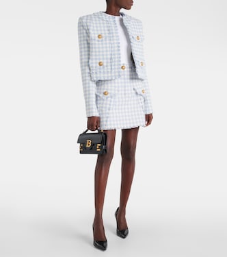 Minifalda en tweed de mezcla de algodón | Balmain