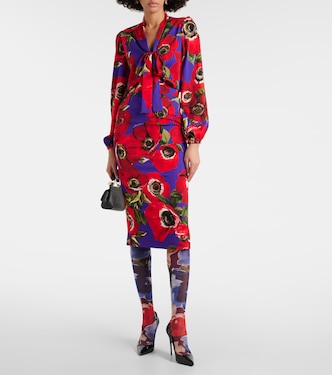 Collant in tulle con stampa | Dolce&Gabbana