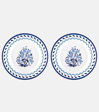 Jaipur set of 2 dinner plates | Aquazzura Casa