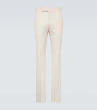 Pantalones slim Sebastian de lana y seda | Gabriela Hearst