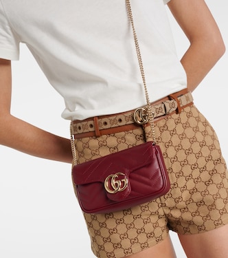 Schultertasche GG Marmont Mini aus Leder | Gucci