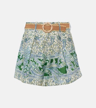 Bedruckte Shorts Ottie aus Leinen | Zimmermann
