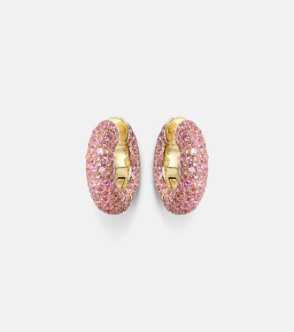 Orecchini Blossom Bubble in oro 18kt con zaffiri | Octavia Elizabeth