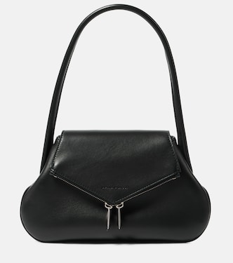 Borsa a spalla Gemini Flat in pelle | Amina Muaddi