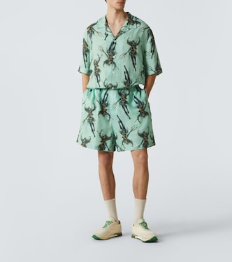 Camicia bowling in lino con stampa | Acne Studios