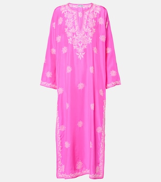 Embroidered silk kaftan | Juliet Dunn