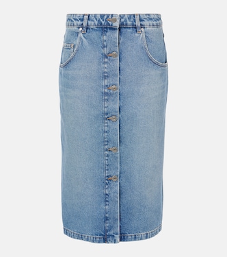 Gonna midi in denim con catena | Stella McCartney