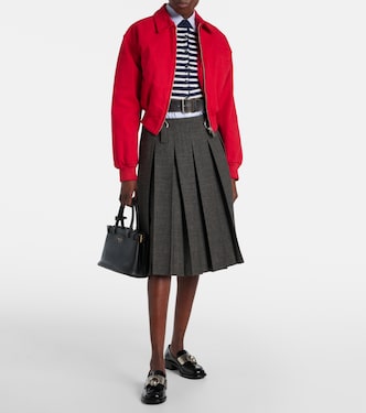 Bomber cropped in cotone | Prada