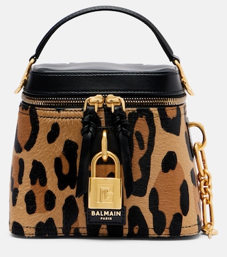 Pulse animal-printed calf hair makeup bag | Balmain